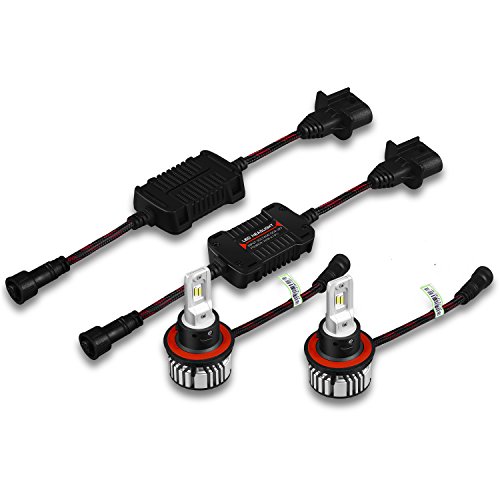 Alla Lighting D-Cr F2 Newest Version 9000 Lumens Extremely Super Bright 3200K Gold Yellow High Power Super Mini H13 9008 Dual High Low Beam Led Bulb All-In-One Bulbs #TOP7