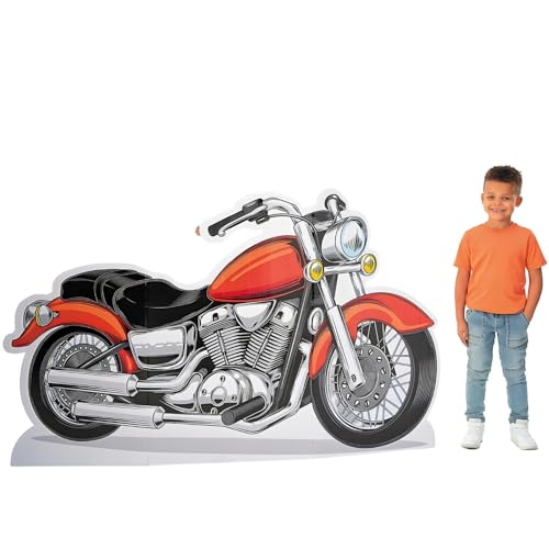 72" x 44" Motorcycle Party Cardboard Cutout Stand-Up