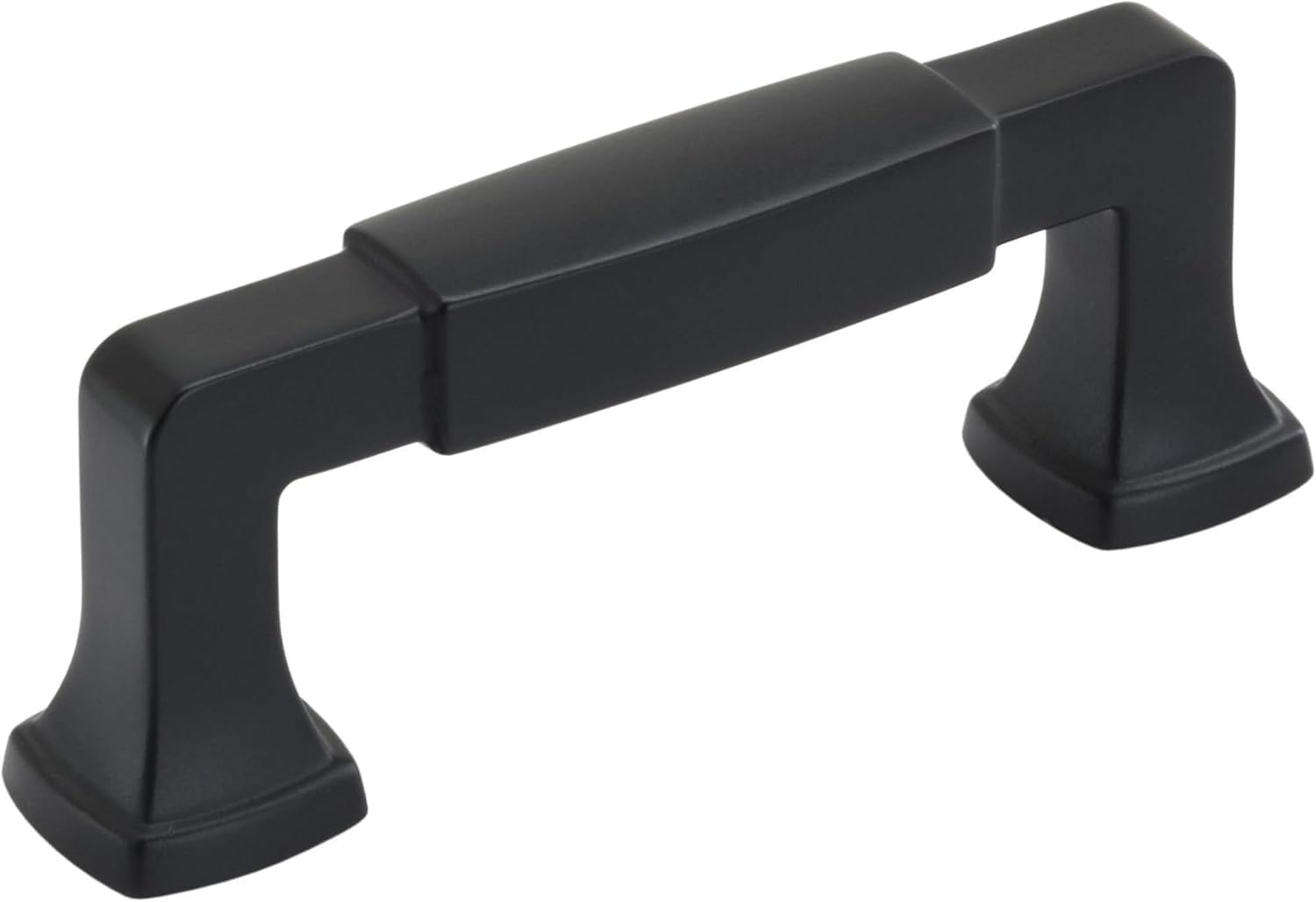 Amerock | Cabinet Pull | Matte Black | 3 inch (76 mm) Center to Center | Stature | 1 Pack | Drawer Pull | Drawer Handle | Cabinet Hardware