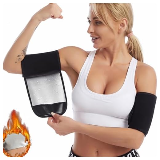 Brassards de Sudation Réglable Bandes Amincissantes pour Bras Bandes de Bras Amincissantes Manchons D'entraînement de Brûler les Graisses,1 Paire