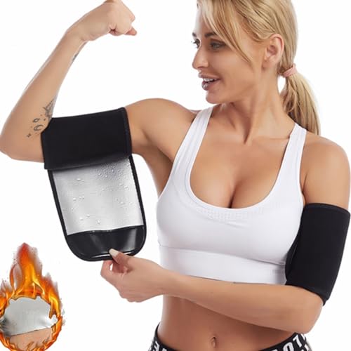 Fascia Braccia Dimagrante,Sauna Cintura Braccio Regolabile,Avvolgimenti per Braccia Dimagranti,Fasce per il Sudore del Braccio Della Sauna Fasce,Banda da Allenamento Elastico,Brucia Grassi Sudorazione
