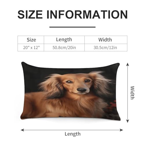 Funda de almohada de 12 x 20 pulgadas súper suave y rectangular de pelo largo 3