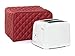 Toaster Dust Cover,Liangxiang Kitchen Toaster Cover Appliance 2 Slice 11W x 8D x 8H (Red)