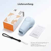 K&F CONCEPT Schutzhülle kompatibel mit DJI Pocket 4P, 4 Filterfächer | Blau, stoßfeste Hartschale mit Weichfutter, 4 Fächer (3 Filter + Weitwinkel + Makro) – Ansicht 7