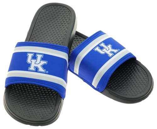 Image of FOCO NCAA Printed Team Logo and Color Stripes Comfortable Slide Sandals