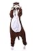 Animal Écureuil Pyjamas Unisexe Costumes Cosplay Halloween Costume Tenue Onesie,L,Marron