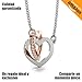 Imagen de TILOVE Collar personalizado para mujer con colgante en forma de corazones entrelazados que contiene un mensaje de amor para tu pareja