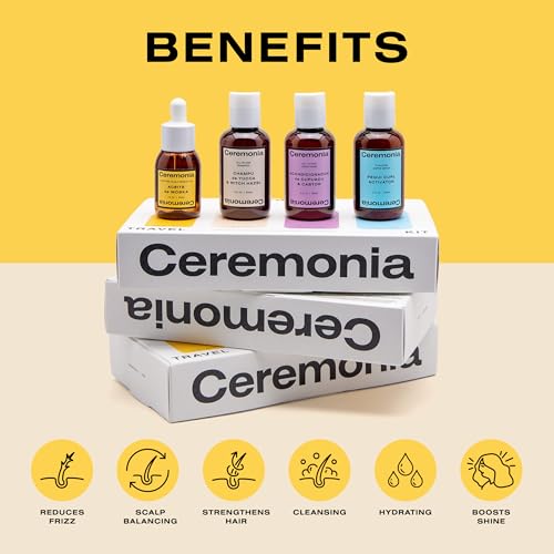 Ceremonia The Waves & Curls Travel Kit Mini Set Ultimate Hair Wellness Bundle for Textured Hair 1 fl oz