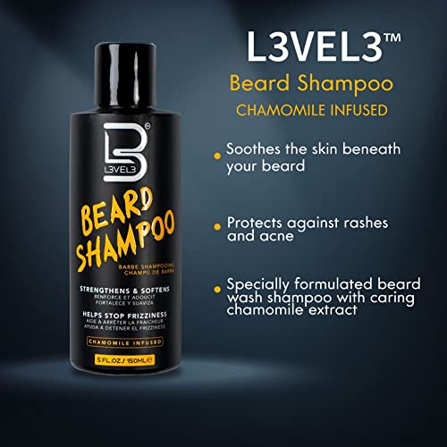 L3 Level 3 Beard Shampoo - Cleanse and Nourish your Facial Hair - Softens and Tames Frizzy Beards - Image 4