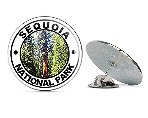 NYC Jewelers Round Sequoia National Park (rv Hike Hiking) Metal 0.75" Lapel Hat Pin Tie Tack Pinback