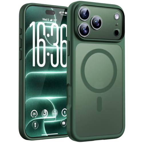 TOCOL Funda para iPhone 18 Pro, Compatible con MagSafe, Verde Alpino