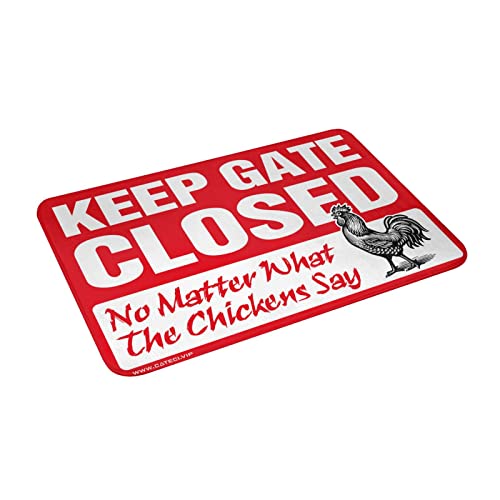 Paillasson extérieur Keep Gate Closed 65x90 cm tapis grattoir robuste - 4