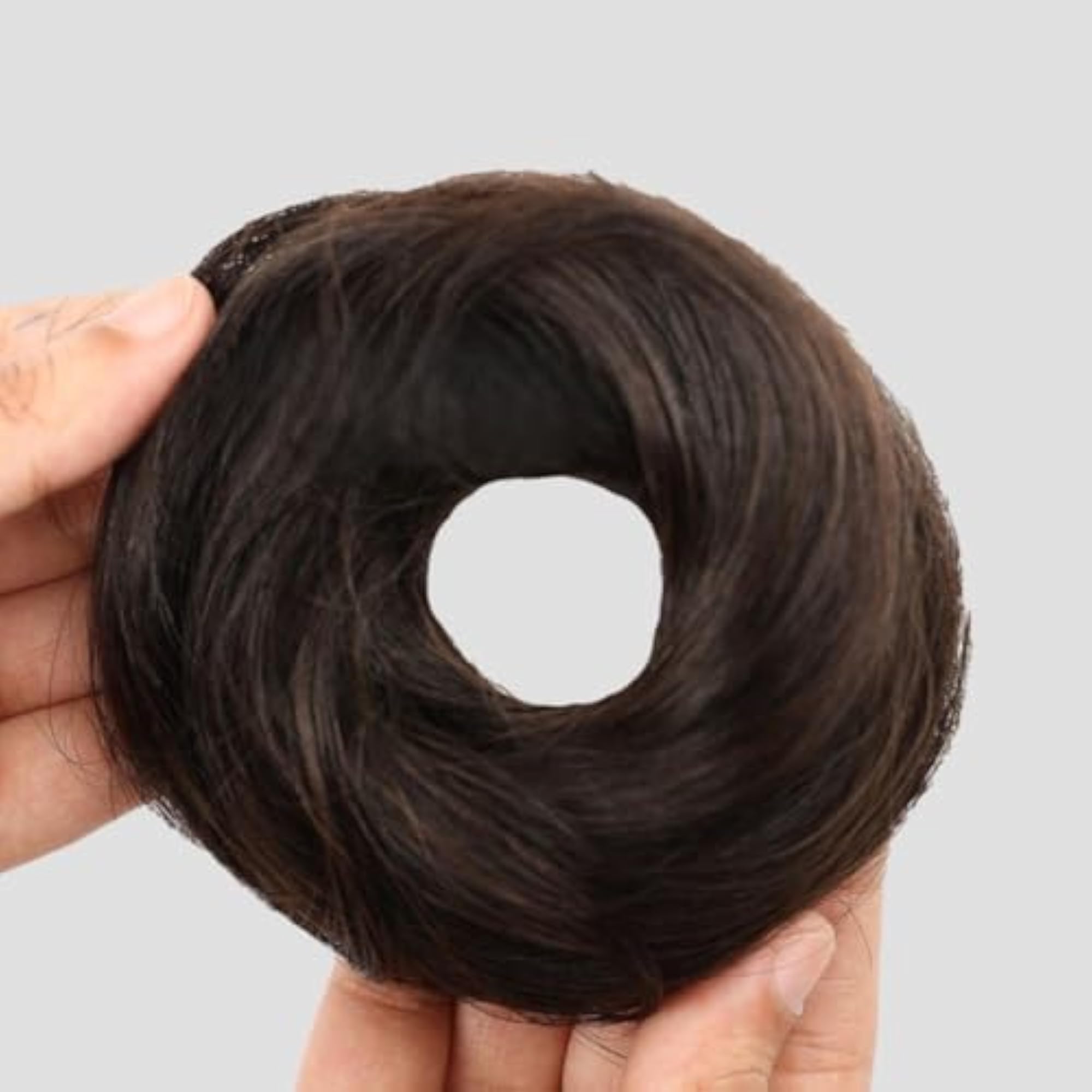 Brown Messy Bun Hair Extension with Elastic Band for Women