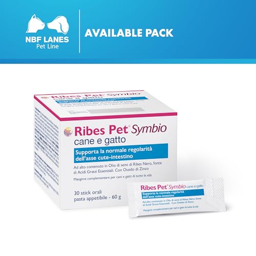 NBF Lanes | Johannisbeere Pet Symbio Hund und Katze, 30 Appetitive Pastesticks 60 g, unterstützt die normale Regelmäßigkeit der Haut-Darm-Achse