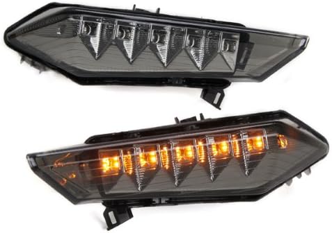 Rear Panel Sequential LED Turn Signal Lights Smoke Lens for 2011-2015 Kawasaki Ninja ZX-10R