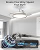 Airwit 106cm Ventilatore da Soffitto Silenzioso con Luce e Pale Retrattili, Dimmerabile LED Lampada Ventilatore da Soffitto con Telecomando e Reversible Motore DC per Camera da Letto, Soggiorno