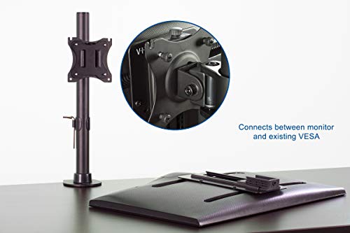 Vivo Height Adjustable Vesa Adapter For Single 13 To 27 Inch Monitor, Accessory Bracket Kit For Individual Screen, Black, Stand-Vad3 #TOP3