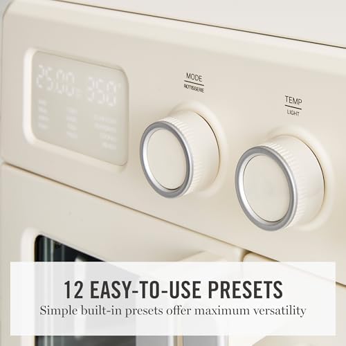 Martha Stewart French Door Air Fryer Toaster & Convection Oven 34QT, Linen — view 3