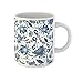 845 Tazza in Ceramica Fiore Motivo Giacobino Fiore Etnico Cinese Orientale Turco Latte Mug Idea Regalo The E caffè Tazza De Cerámica per Bambini, Donne, 330Ml