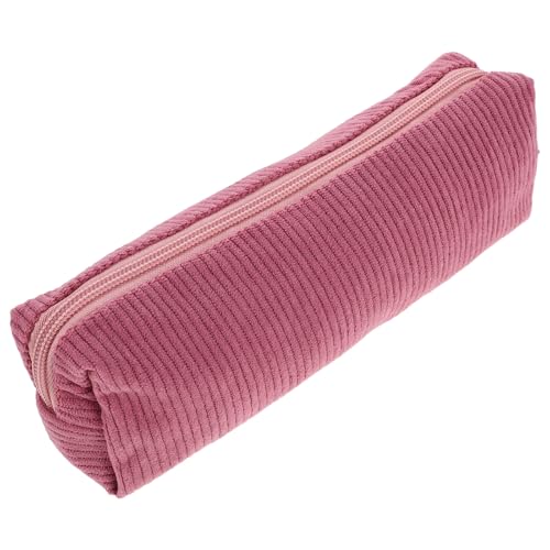 SHINEOFI Estuche Vintage para Lápices de Poliéster Rosa con Gran Capacidad y Resistente para Oficina y Escuela, Diseño Clásico y Elegante para Profesionales y Estudiantes
