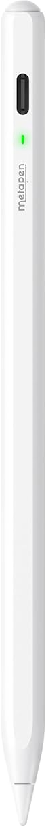 Metapen Air8 iPad Stift für Apple iPad 2018-2025, 20H Akkulaufzeit, 2X Schnellladung, Handballenabweisung, Ultraleicht Pencil für iPad 11/10/9/8/7/6, Air 3/4/5/M2/M3, Pro M4/12.9/11/13", Mini 5/6