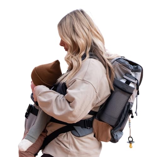 Image of Hatcher Packs Adventure Pack: 40L Backpack and Baby Carrier Designed for Active Parents - Great for Hiking, Travel, Outdoors, and Everyday Use - Hip-Healthy Certified and Lightweight