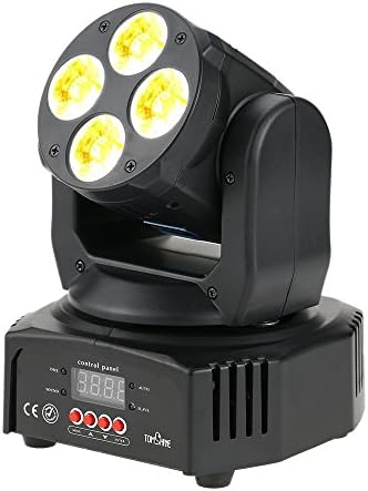 Tomshine 60W DJ Moving Head Lights 6 IN1 DMX-512 16/18 Channels GOBO Stage Lighting Sound Activated Spotlight RGBW+Amber+UV for Party KTV Pub Bar Disco Dj Show Wedding Ceremony