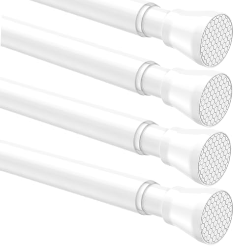 AIZESI 4pcs Tension Curtain Rod Spring Tension Rods for Windows