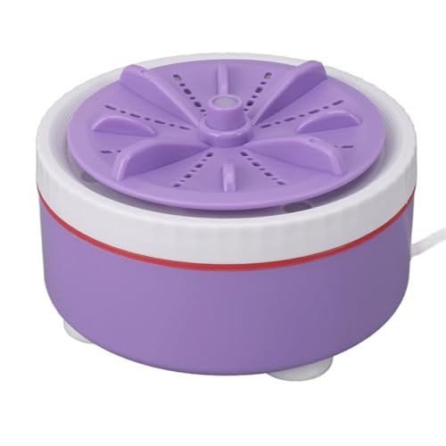 Keenso Mini Adjustable Turbo Washing Machine, Multifunctional Portable Turbo Washing Machine, Mini Efficient (Purple)