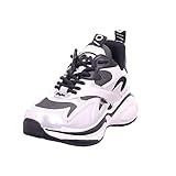 Buffalo Damen Sneaker CAI, Frauen Low-Top Sneaker, leger Halbschuh strassenschuh schnürer schnürschuh sportschuh Plateau-Sohle,Silver,39 EU / 6 UK