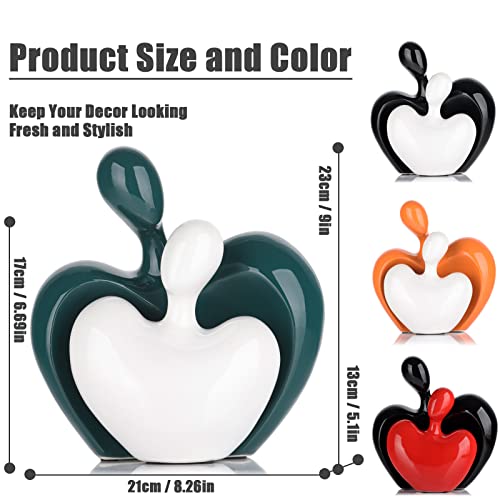 Xmgzq Teal Home Decor,Green And Whitecouple Sculpture, Ceramic Couple Figurines And Statues, Couples Gifts, Gifts For Anniversary,Christmas, Wedding Gifts Romantic Figurine For Home，Bedroom #TOP1