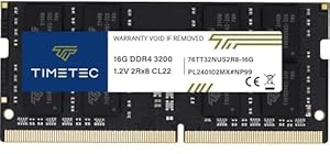 Timetec 16GB DDR4 3200 MHz (PC4-3200AA) PC4-25600 SODIMM – Sin ECC, sin búfer, 260 Pines, 1,2V CL22, módulo de Memoria para Ordenadores portátiles, Mini-PC y Ordenadores Todo en uno.