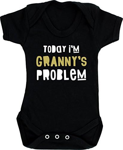 Hippowarehouse Today I'm Granny's Problem Baby Vest Bodysuit (Short Sleeve) Boys Girls