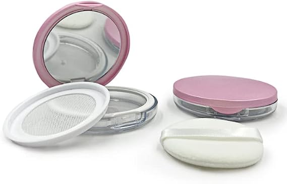 HLLMX 1 PCS 3 g/ 0.11 Oz Empty Refillable Makeup Powder Container Loose Powder Container Empty Reusable Powder box BB Cream Box Powder Box with Air Cosmetic Jars Travel Containers