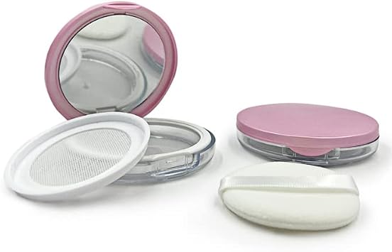 HLLMX 1 PCS 3 g/ 0.11 Oz Empty Refillable Makeup Powder Container Loose Powder Container Empty Reusable Powder box BB Cream Box Powder Box with Air Cosmetic Jars Travel Containers