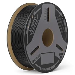 ELEGOO PLA-CF 3D Printer Filament 1.75mm Black 1KG 1.75mm | PLA-CF Strong, Dimensional Accuracy +/- 0.02mm, 1kg Cardboard Spool(2.2lbs), Fits for Most FDM 3D Printers