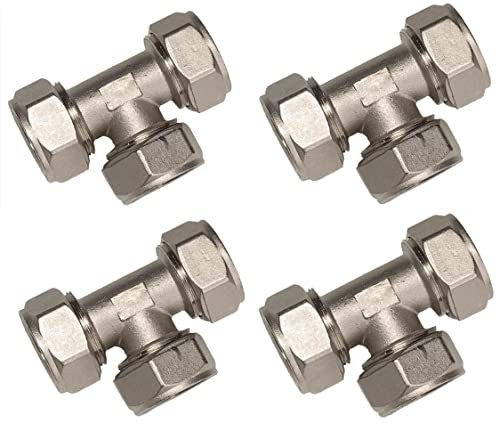 4PK-For RapidAir MaxLINE Compressed Air Piping 3/4\" Tee M8011 Fitting Max Line Rapid Air
