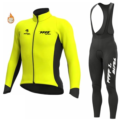 Abbigliamento Ciclismo Uomo Invernale Tuta da Ciclista Manica Lunga Completo