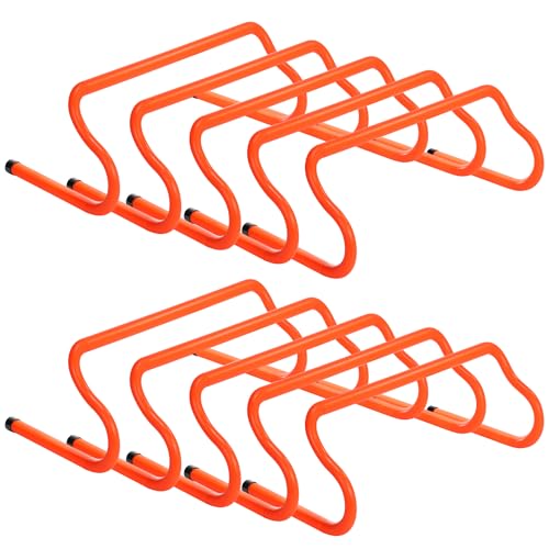 GHB 10 Pack 8" Agility Hurdles Speed Agility Training Hurdles, Detachable Sturdy Hurdles Training Equipment Set with Carry Bag for Kids,Athletes,Soccer,Basketball by GHB - Image 2