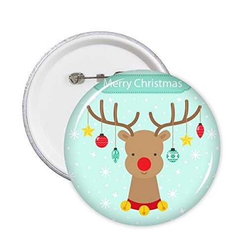 Étoile de Noël ampoule Joyeux Noël bouton badge pour cadeaux invités