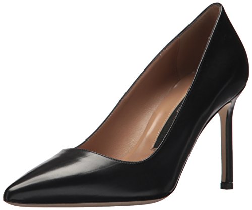 VIA SPIGA Women's Nikole Pump, Black Leather, 8 M US