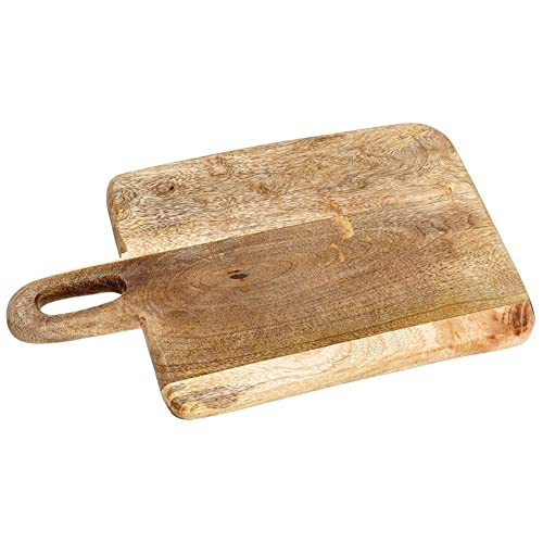 Drewniana deska do krojenia, drewno mango, taca z uchwytem 33 x 20 x 2 cm