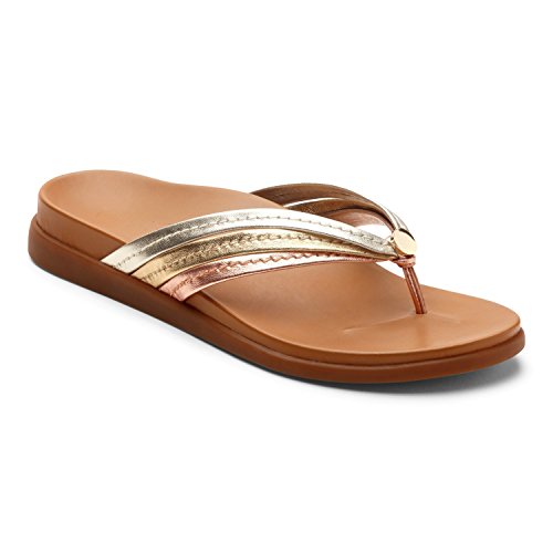 Vionic Women's Palm Catalina Toe-Post Sandal - Ladies Flip-Flop Concealed Orthotic Support Black 9.5 M Us #TOP23