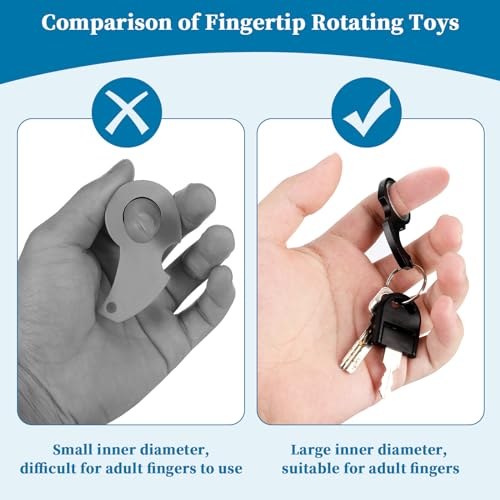 JRYGAC 4 Stück Fidget Spinner Schlüsselanhänger Ring Spielzeug, Anti Stress Spielzeug Keychain Spinner mit Schlüsselringe und Leuchtender, Fidget Toys zum entspannen für Angst abbauen Beruhigung