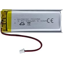 DC 3.7V 900mAh 702050 Rechargeable Lithium Polymer Battery, Suitable for DIY 3.7-5V Electronic Products with Built-in 2-Wire Battery Replacement and LED Lights
