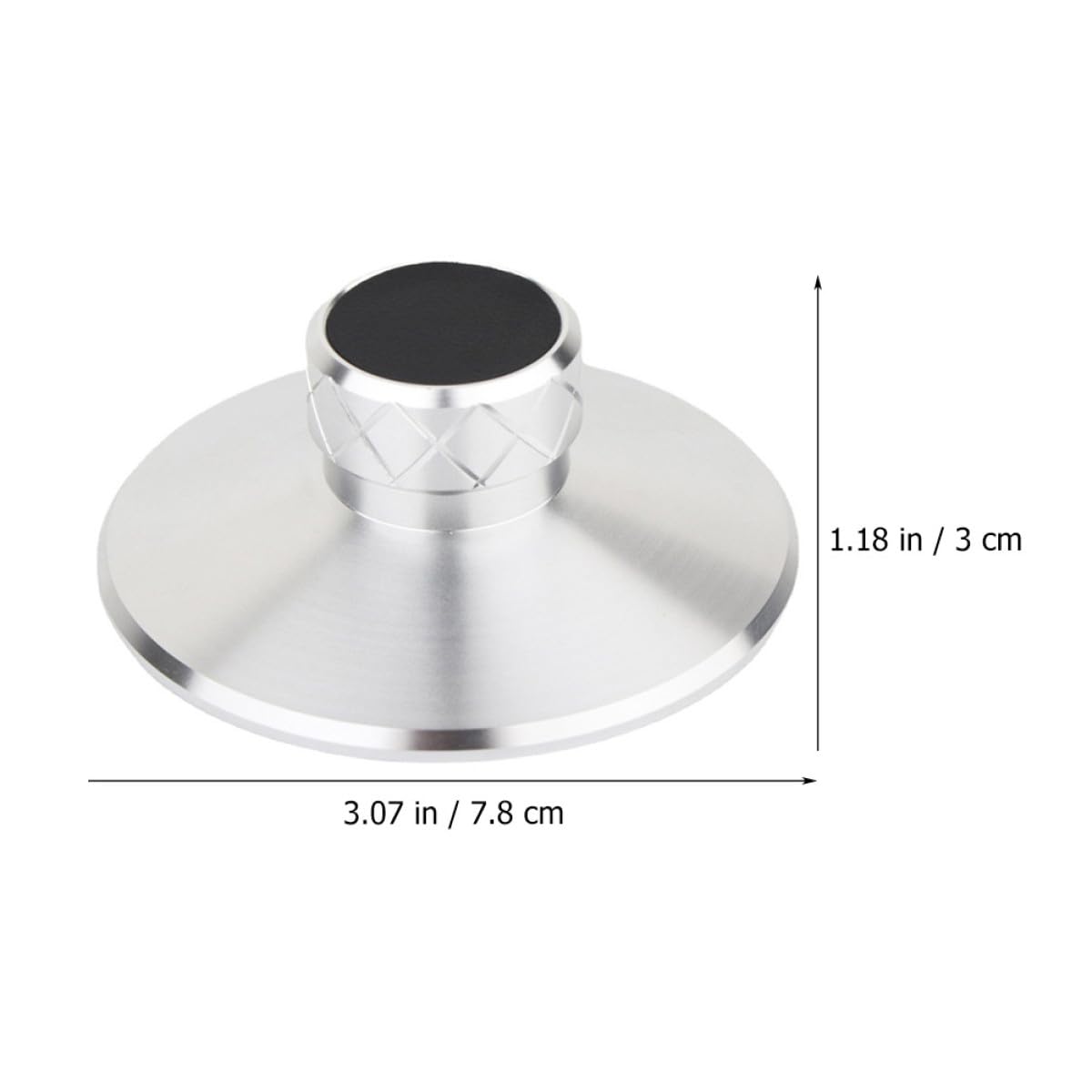 Lurrose Morsetto in Lega di Alluminio e Magnesio per Giradischi Argento Stabilizzatore di Peso Anti-vibrazione Accessorio per Vinili per Dischi in Vinile