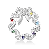 Personalized Brooch Pins with 1-6 Birthstones & Names Custom Brooches for Women Fashion Gift Mother