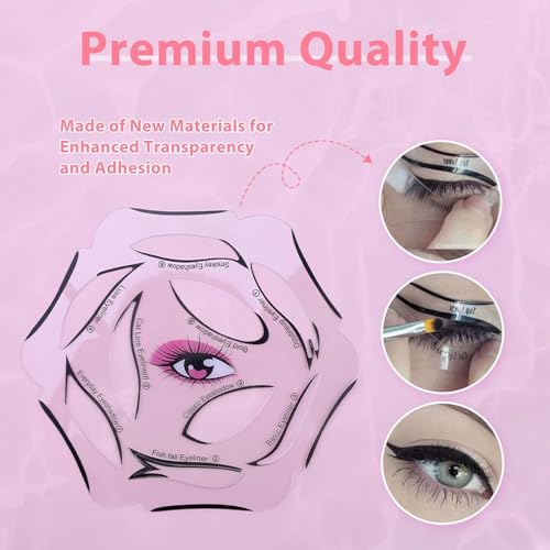 Set 2 plantillas reutilizables para delineador de ojos miniatura 4