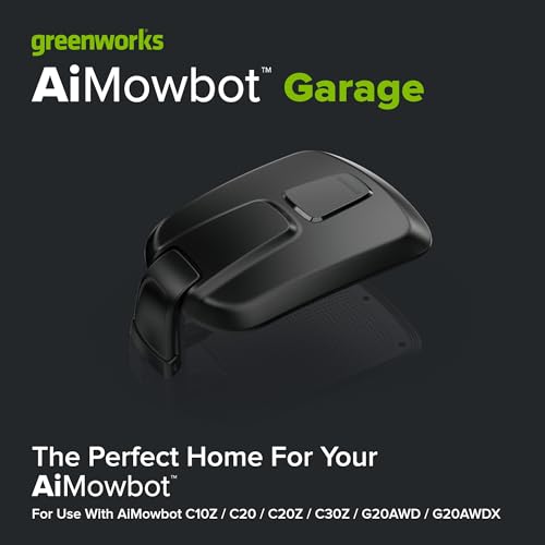 Image of Greenworks Garage for AiMowbot C10Z /C20 /C20Z /C30Z /G20AWD /G20AWDX, Clip-and-Go Easy Setup, Clear View Window, Smart Storage Tray