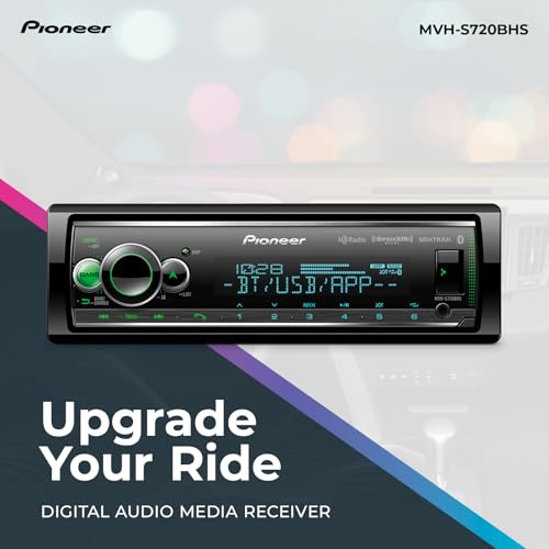 Pioneer MVH-S720BHS 1-Din Digital Media Receiver – Bluetooth, SiriusXM, Color Change, HD Radio, USB, FLAC, Voice Control, 50W x 4 Output, 13-Band EQ, AM/FM Radio, Hi-Volt RCA Preouts by PIONEER - Used condition - Image 2